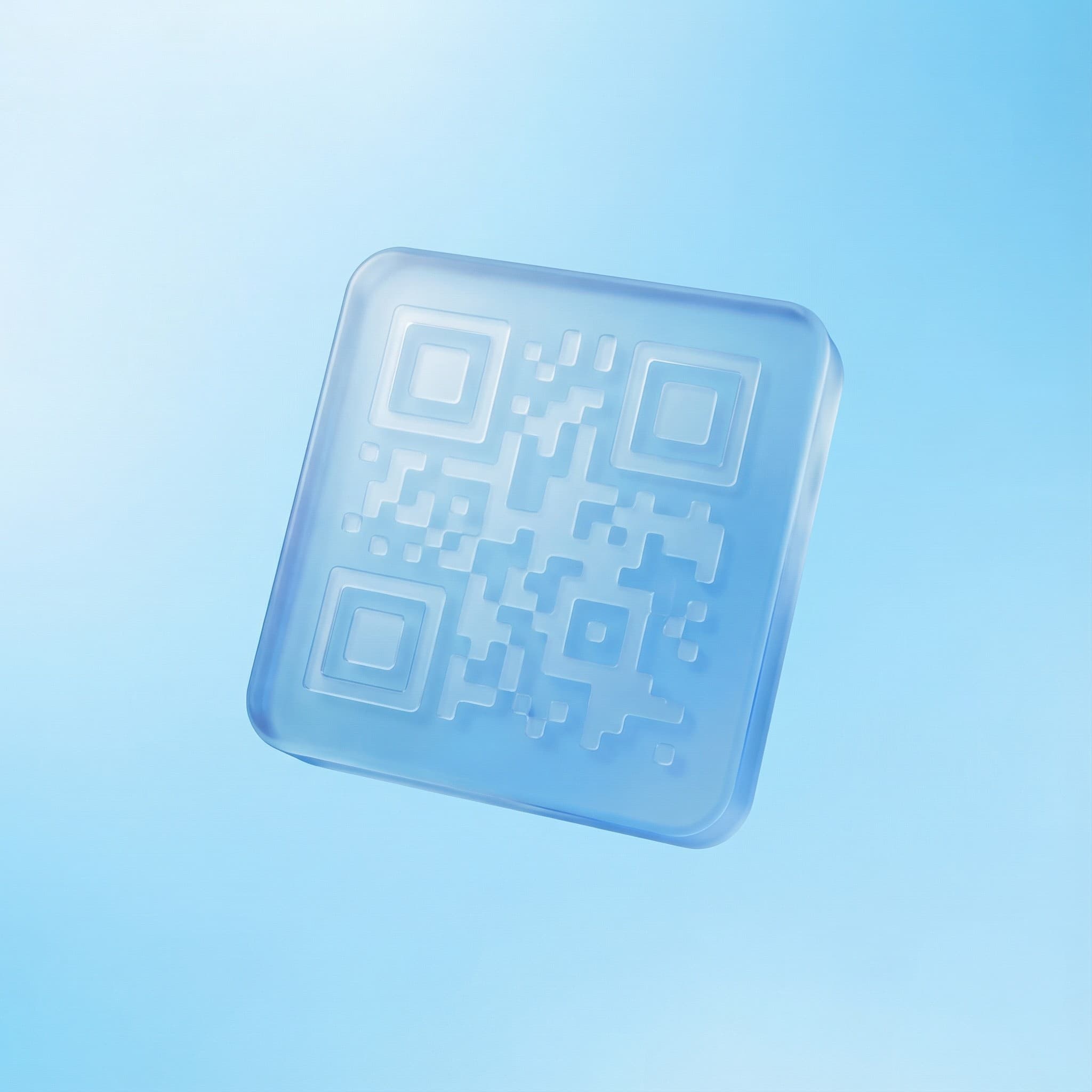 3D glass QR code — instant verification